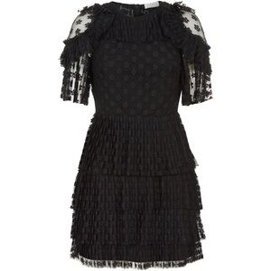 NWT Sandro Beautee Floral-lace Cold-shoulder Dress